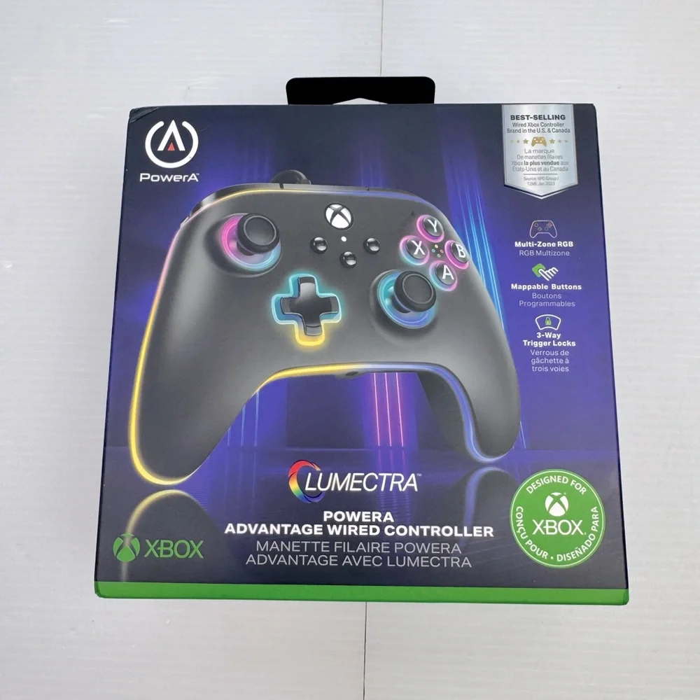 PowerA Advantage Wired Controller for Xbox Series X and S with Lumectra – Black